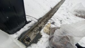 屋根掃除後。ドレンを確認