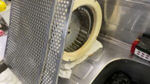 清掃して乾燥中