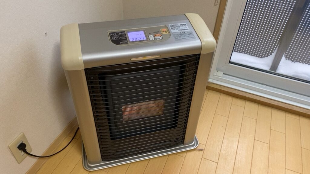 灯油切れエラーで停止したストーブ