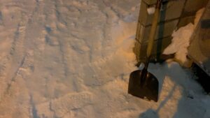 スマホが落ちていた場所の状況。歩道から少し外れた位置。