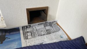 集合煙突の下部にある灰取り口。ここが救出のメインルートになる