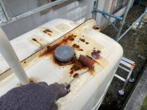 サビ抑制剤を塗布しサビの進行をストップ