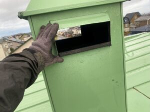 加工後の集合煙突の全体像