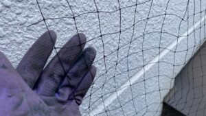 防鳥ネットのアップ写真