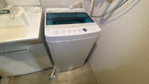 設置完了後の洗濯機