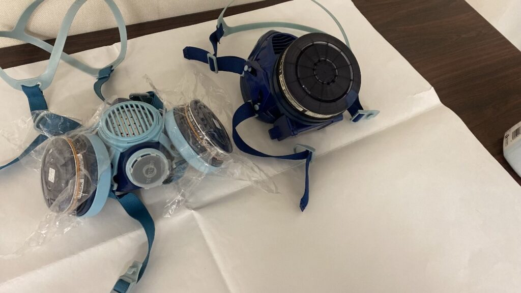 石綿作業用の電動ファン付き呼吸用保護具
