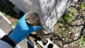 杭の打ち込み位置を調整