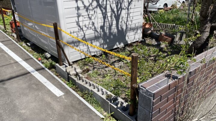 侵入防止用の簡易柵設置