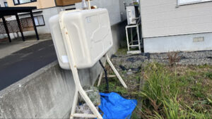 灯油切れを起こしてしまった屋外の灯油ホームタンク